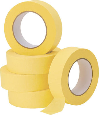黄色い高温耐性クレップ紙マスキングテープ 25mm*50m