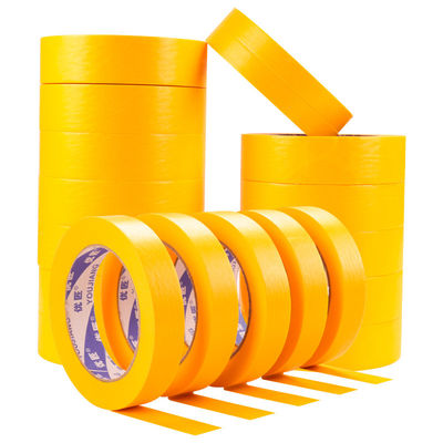 重複使用可能なワシマスクテープ 難しい表面の色分離とより多くのゴールドバンド 塗装のためのライス紙テープ