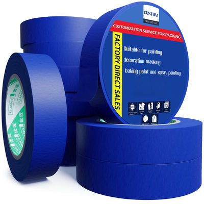 紫外線耐性 14 日 残留物なし クレップ紙 塗装用 青色塗装用 自動車塗装用 マスキングテープ