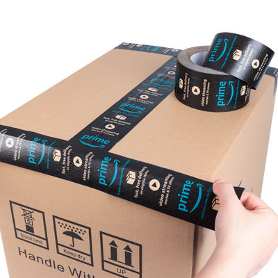 エコフレンドリー 水活性化強化 黒 48mm パッケージ クラフト紙 粘着テープ ジャンボロール